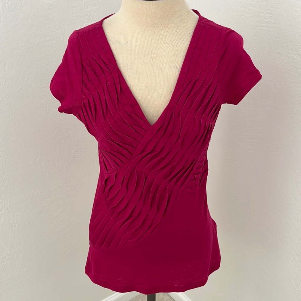 NWT Anthroplogie Short-Sleeved V-Neck Top